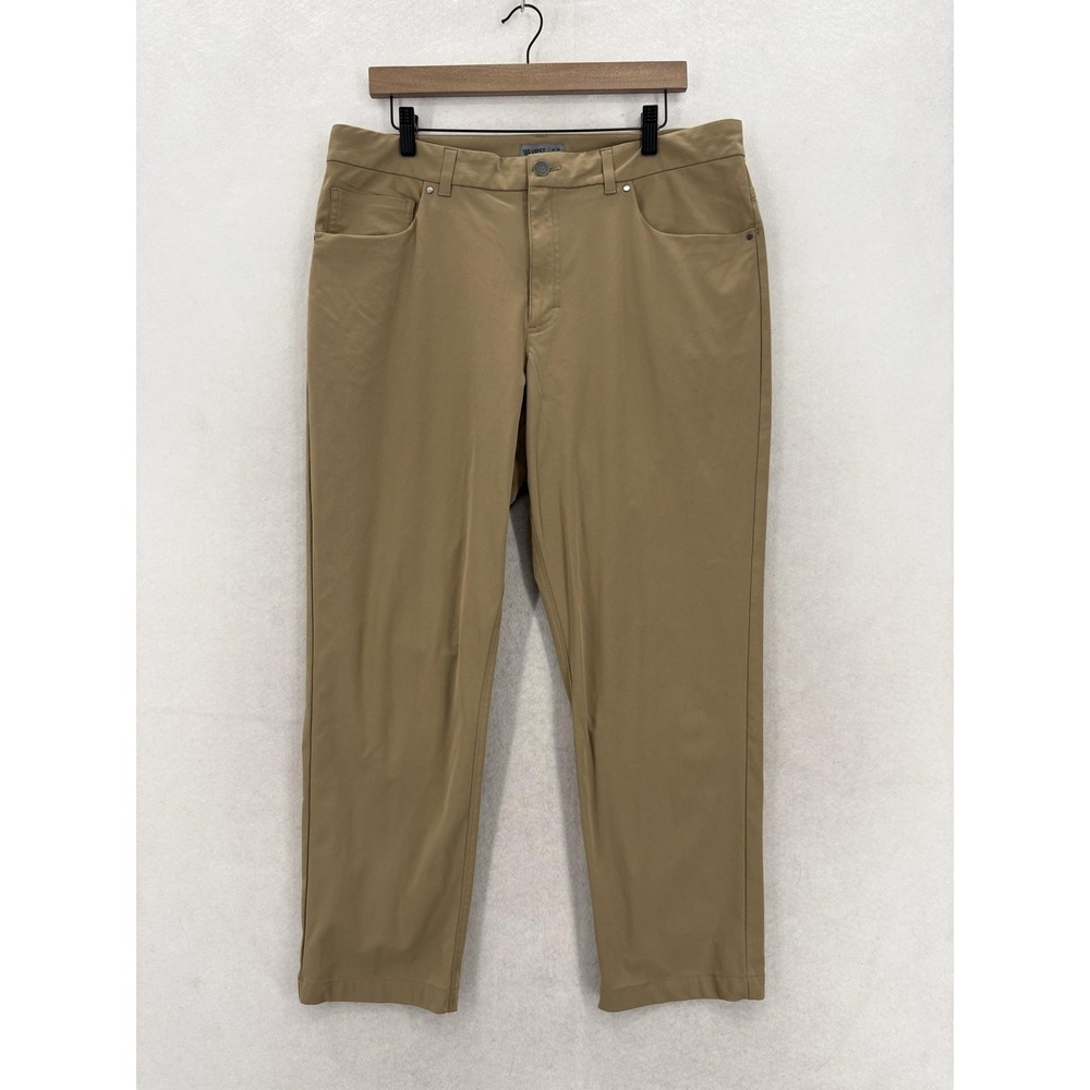 VRST Limitless Performance Athletic Fit Pants Mens 36x30 Beige UPF 50+ Stretch
